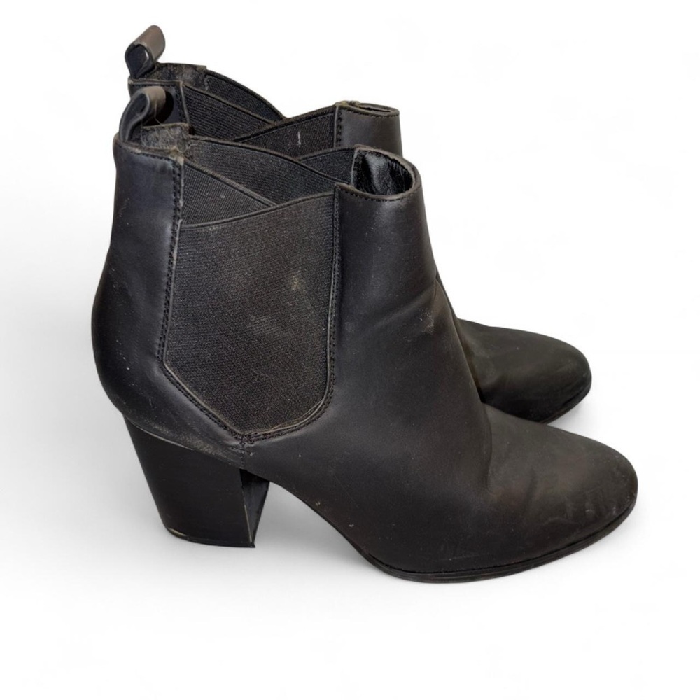 SHEIN Black Chelsea Ankle Boots with Block Heel